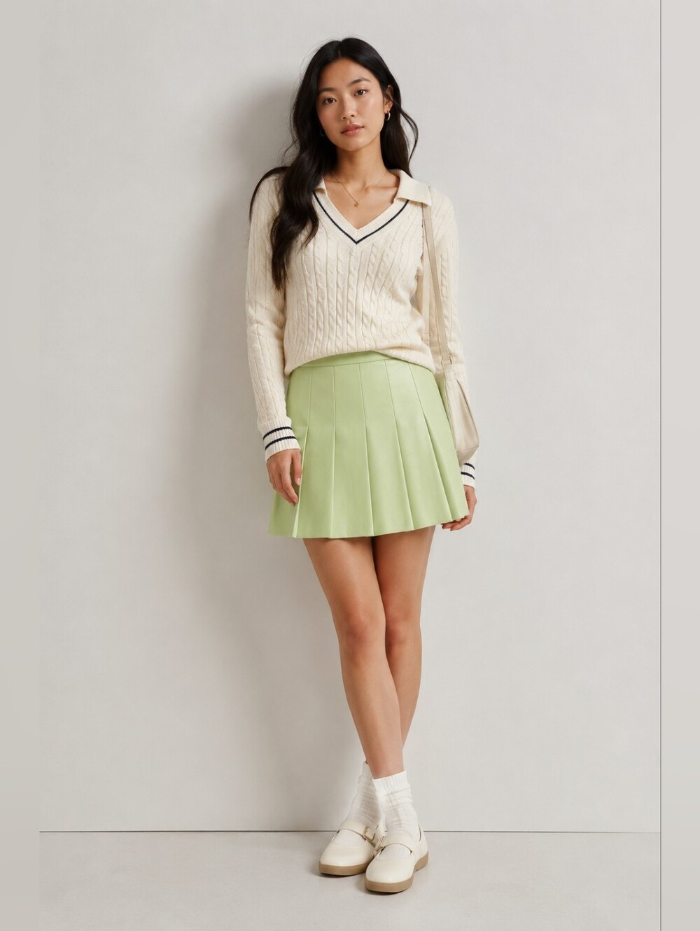 Sunday Best Micro Pleated Skirt In Sagebrush Green 12